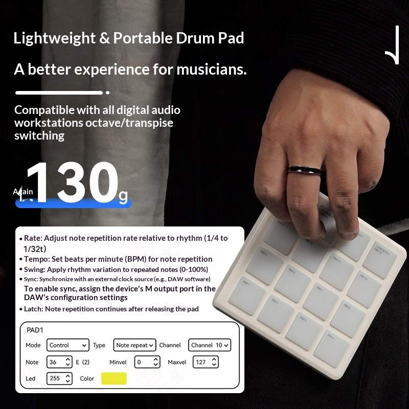 وحدة تحكم M-VAVE SMC-PAD POCKE - مراجعة Midi Controller Pad وسعره